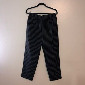 Black/white striped pants